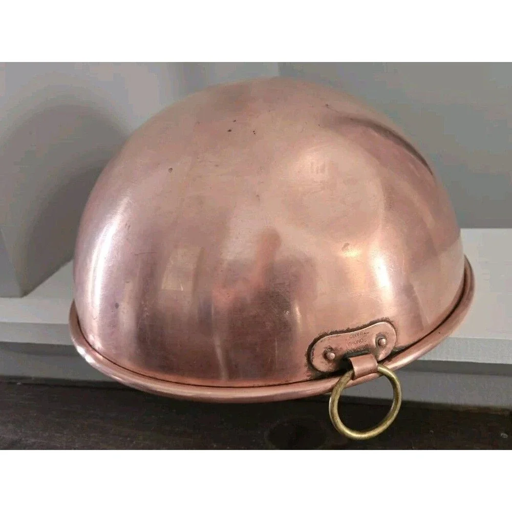 Williams Sonoma France Copper Mixing Whisking Bowl Round Bottom Ring 12.5